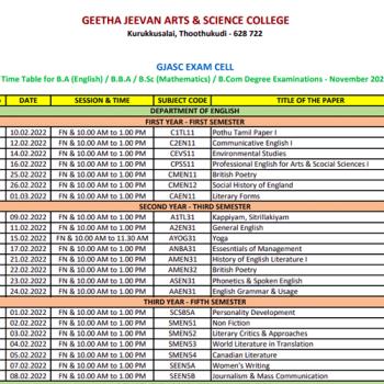 Geetha Jeevan Arts & Science College