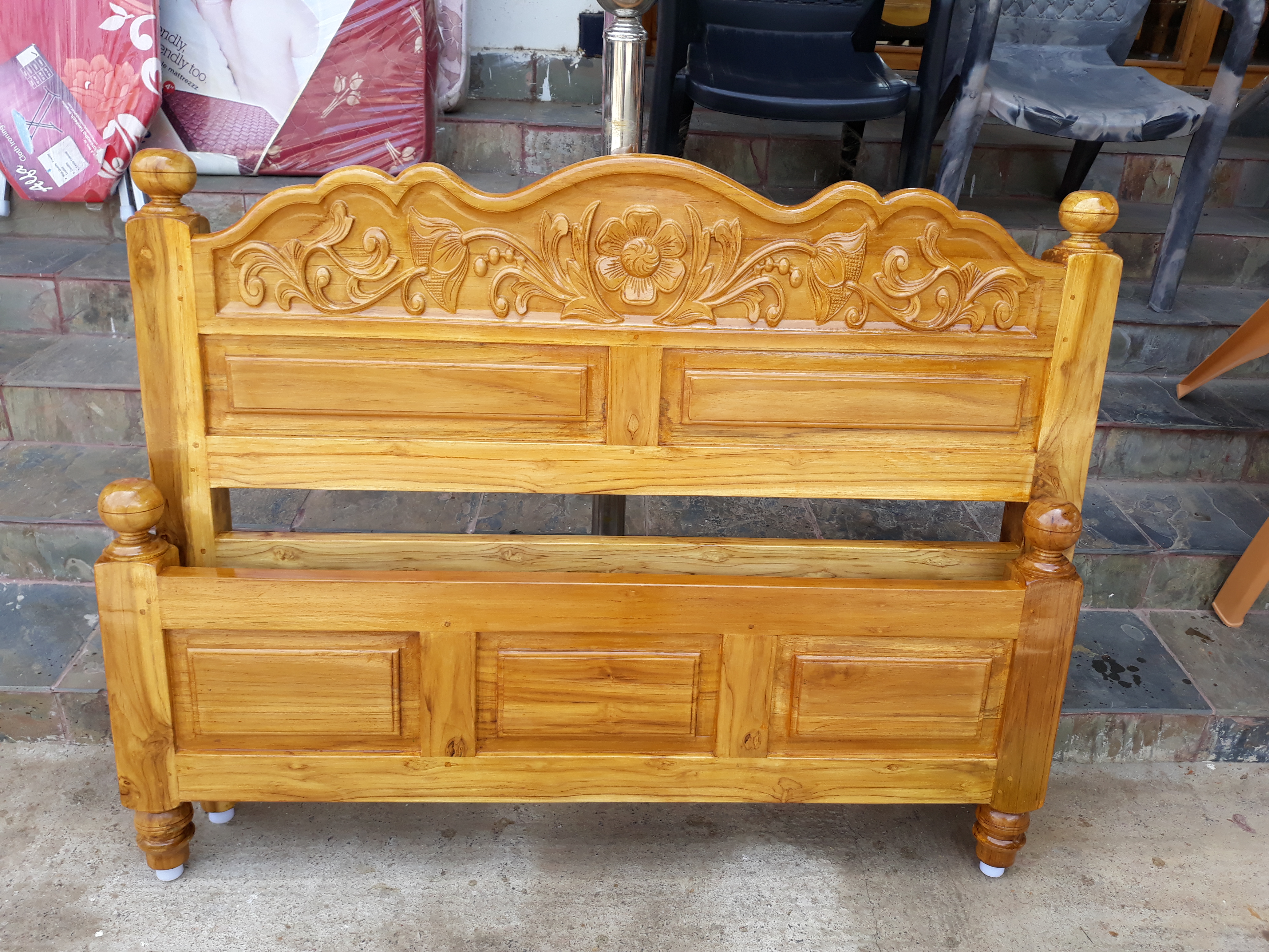 wood carving cot